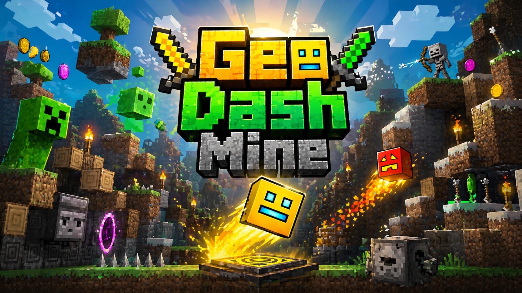Geo Dash Mine game preview