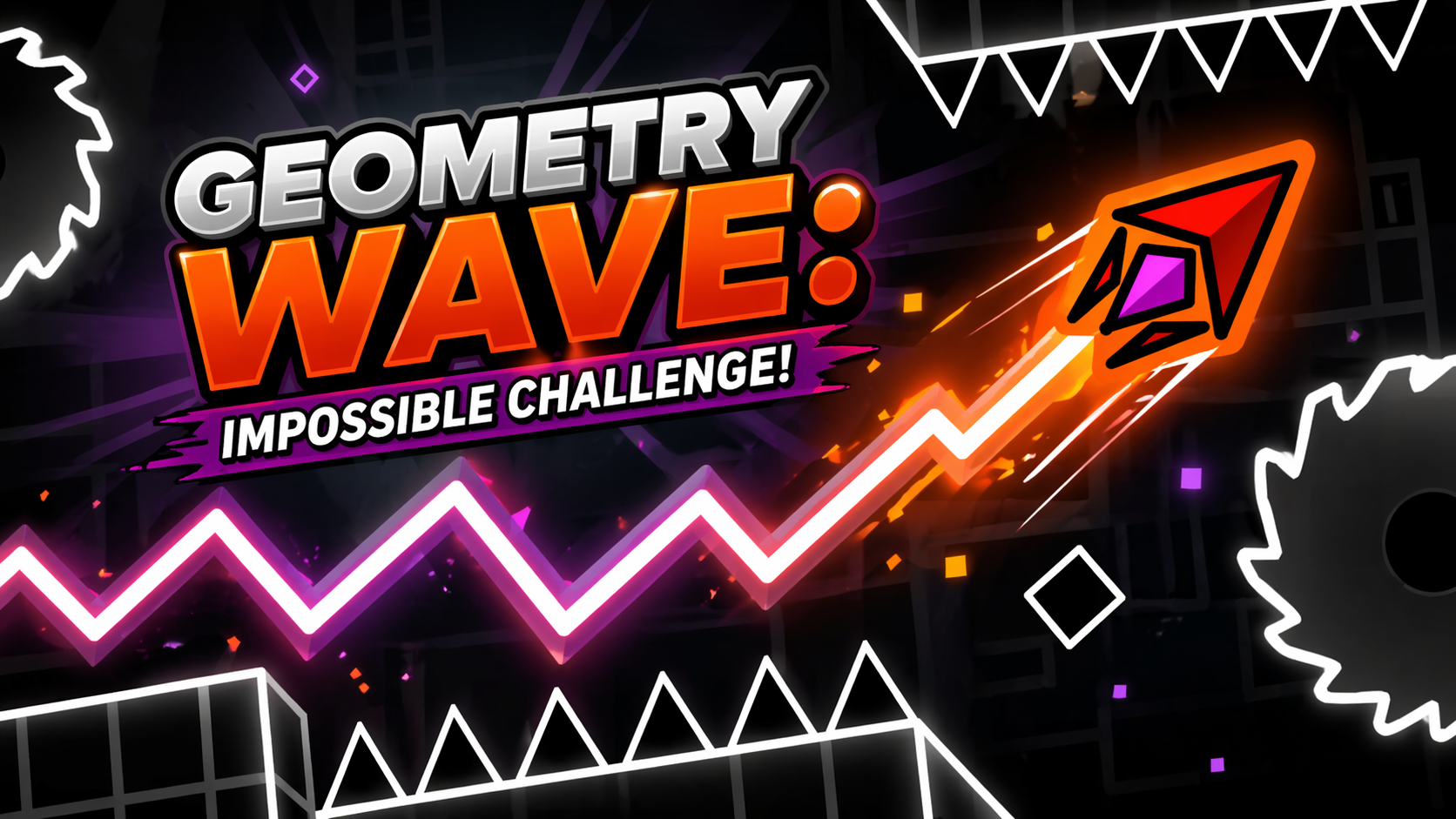 Geometry Wave Impossible Challenge game preview