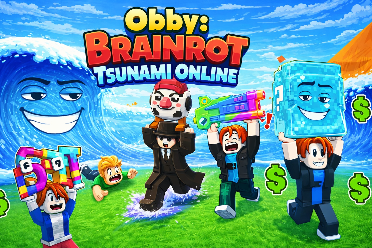 Obby Brainrot Tsunami Online game preview
