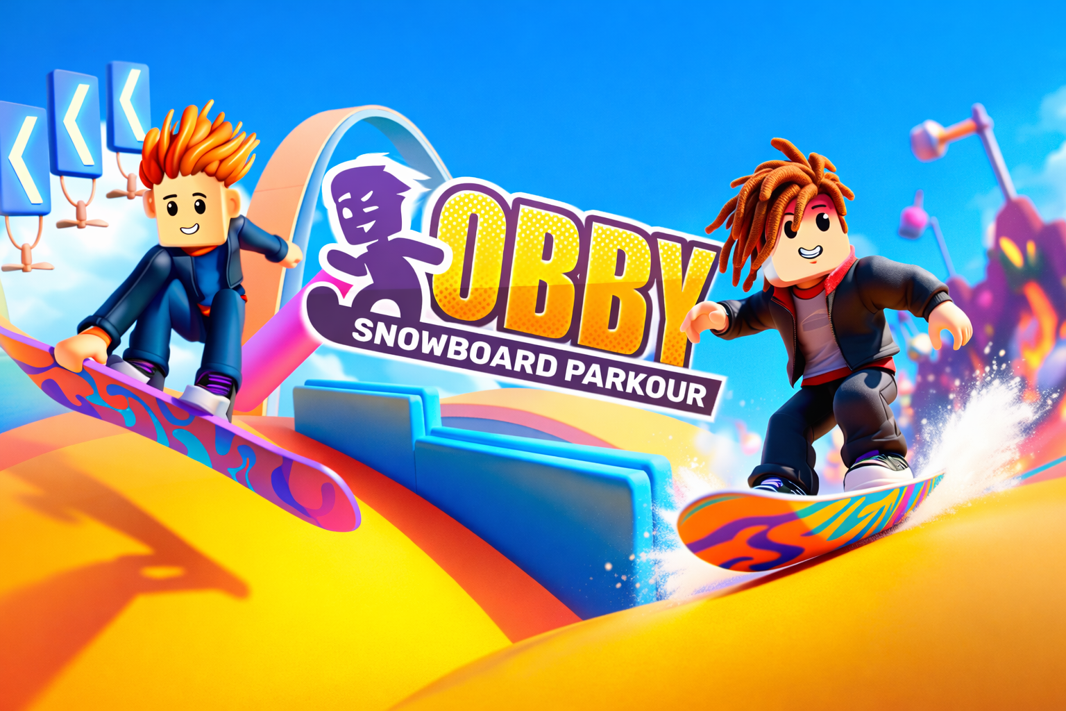 Obby Snowboard Parkour game preview