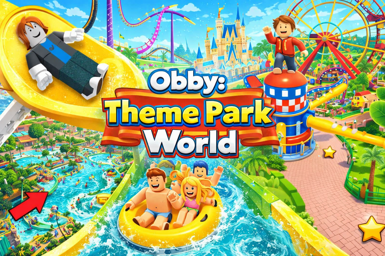 Obby Theme Park World game preview