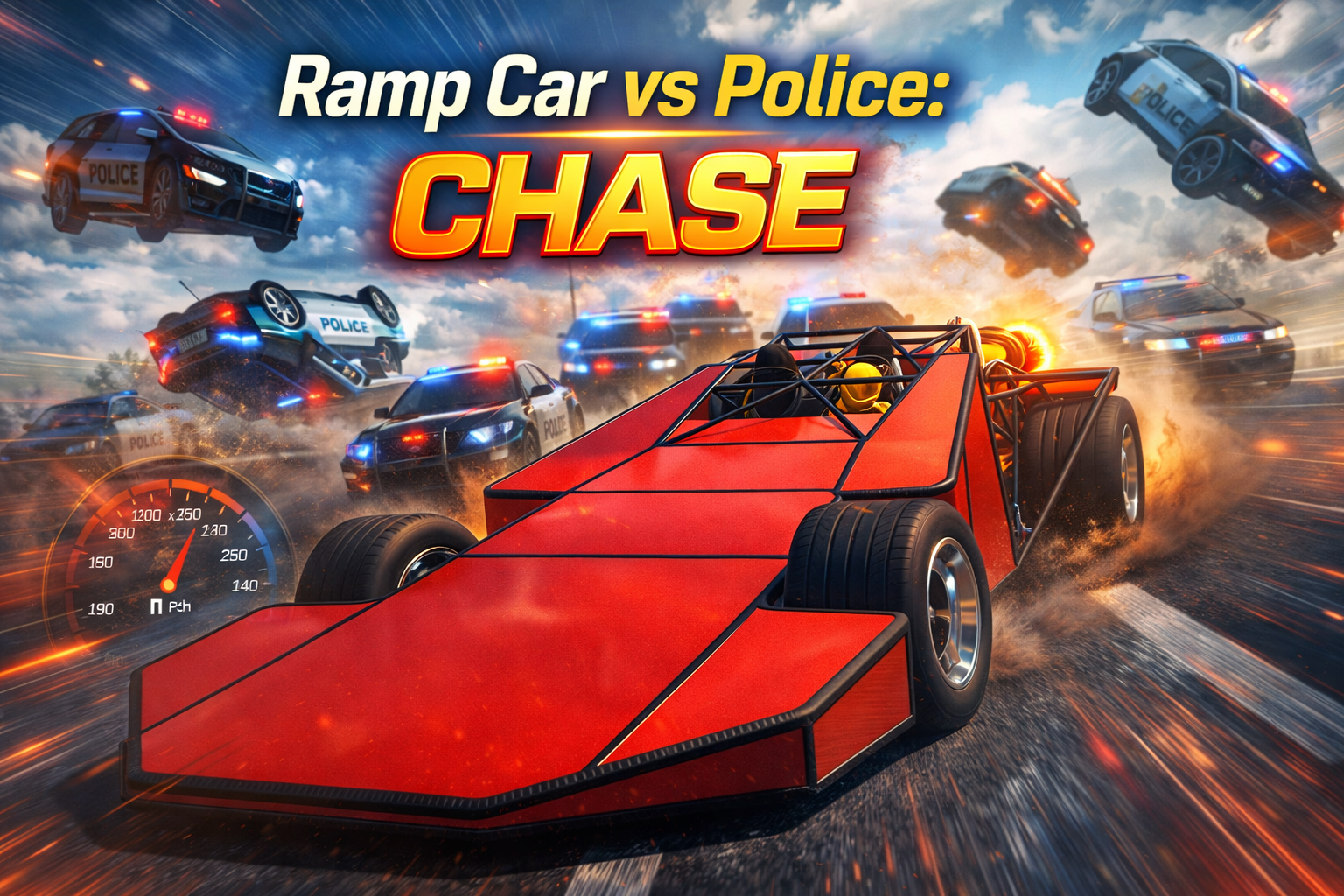 Ramp Car Vs Police Chase game preview